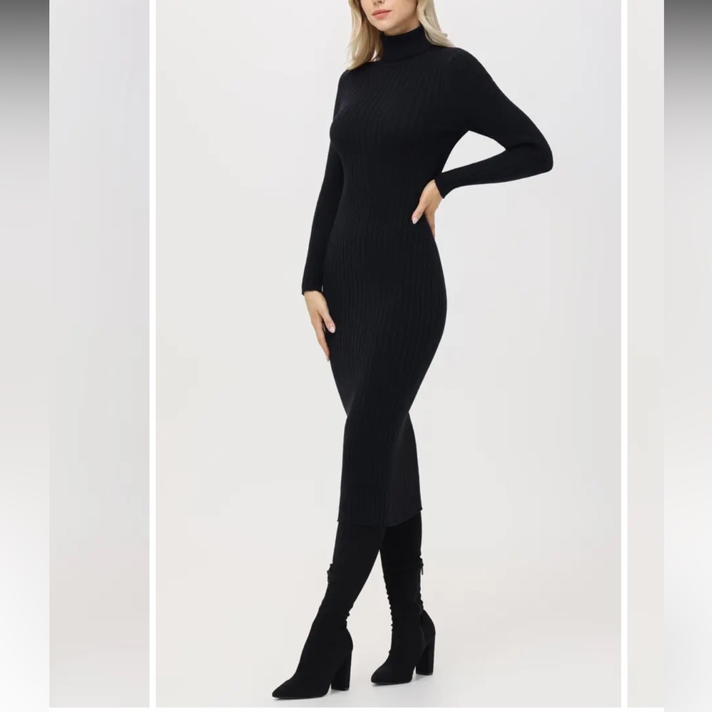 525 America Rib Dress |Turtleneck | Size L - Picture 5 of 16